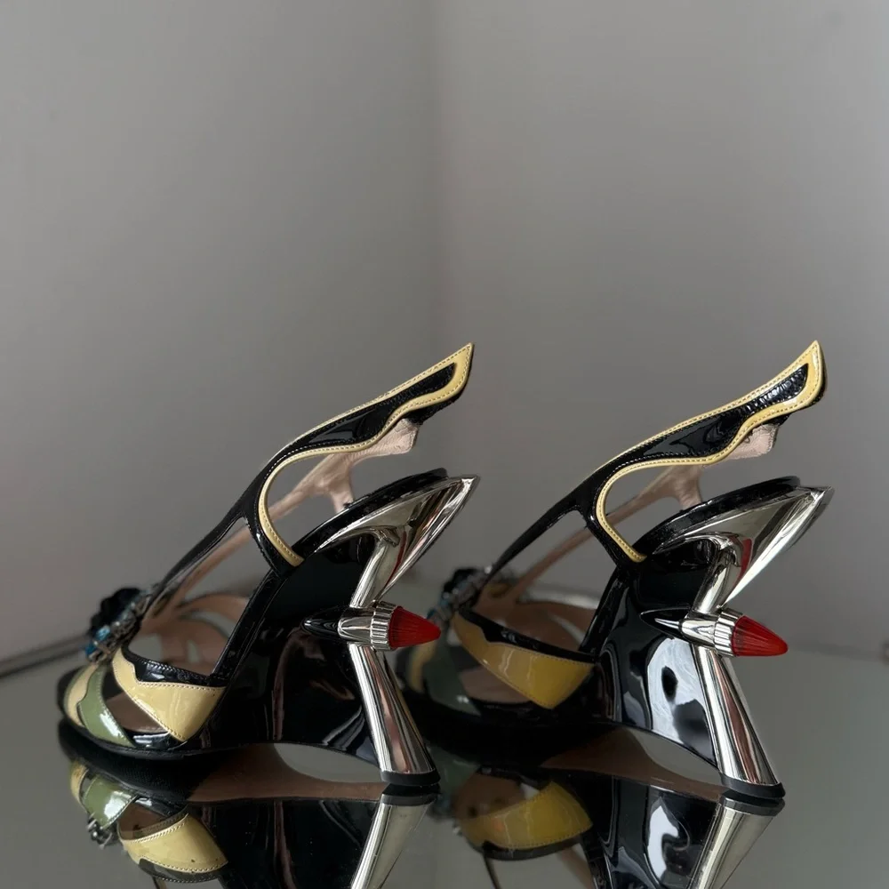 Like new Prada Cadillac Rod Heels Hot Rod Flame 37 - Picture 8 of 17
